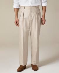 Relaxed-fit Double-pleated Trouser In Linen-cotton Blend For Men | J.Crew
