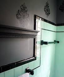 Vintage Tile Scrapbook Green Tile Bathroom Green Bathroom Black Tile Bathrooms