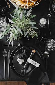 Check spelling or type a new query. Chic Black Halloween Dinner Party Table Setting Ideas With Photos Dinner Party Table Settings Halloween Party Dinner Dinner Party Decorations