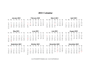 Print as many calendars as you want on your personal computer. Printable 2021 Calendars