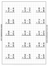 decimal subtraction regrouping 5 worksheets free printable worksheets worksheetfun