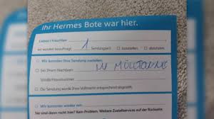 Laut hermes faq sind die zusteller von montag bis samstag zwischen 08:00 und 20:00 uhr unterwegs und liefern die pakete aus. Eine Unverschamtheit Hermes Bote Liefert Paket In Mulltonne Youtube