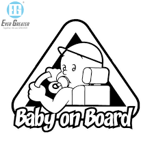 China Wholesale Pvc Waterproof Removable Baby In Car Stickers Baby On Board Funny Cartoon Warning Car Decals Baby On Board Sicker China Baby On Board Sicker Custom Baby On Board Car