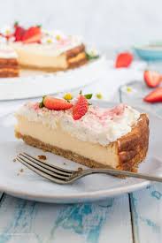 Schneller Kasekuchen Mit Erdbeeren Und Erdbeersahne Rezept Kuchen Schneller Kasekuchen Erdbeer Kasekuchen