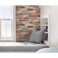 A little difficult to apply something so large, my husband worked it out though! Brick Wallpaper Home Decor The Home Depot
