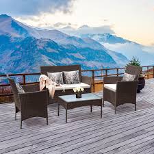 Be it storage tables to plastic chairs, find just the furniture to blend with the decor in your kids' room. Costway 4 Pc Patio Rattan Wicker Chair Sofa Table Set Outdoor Garden Furniture Cushioned Walmart Com Walmart Com