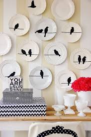 8 Black And White Decorative Plate Hanging On Plates On Wall Bird Plate Wall Diy Wall Art