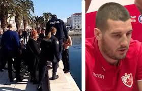 Roter stern belgrad trainingshose macron crvena zvezda serbien 2019/20 3xl. So Grausam War Die Attacke Auf Die Serbischen Wasserballspieler In Split Fotos Videos Kosmo