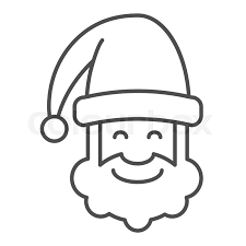 Santa Claus Head Thin Line Icon Stock Vector Colourbox Whatever might be the purposes it can be used everywhere. santa claus head thin line icon