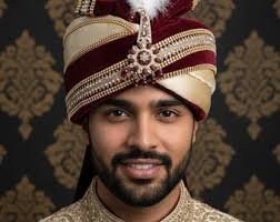 Ready to Wear Premium Groom Pagri/safa for Wedding in Velvet With Velcro