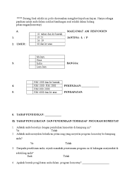 Laporan projek diploma lanjutan instrumen kajian menggunakan borang. Borang Soal Selidik Ini Perlu Disesuaikan Mengikut Keperluan Kajian