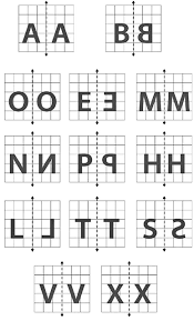 Can you find any number between 0 to 9 that has a vertical line of symmetry? In Each Figure Alongside A Letter Of The Alphabet Is Shown Along With A Vertical Line