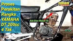 Yamaha rx king spec and picturemodifications: Cara Pasang Mesin Honda Tiger Dirangka Yamaha Dt100 Youtube
