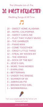 20 Most Requested Wedding Songs Of All Time Wedding Songs Reception Wedding Song List The Wedding Singer