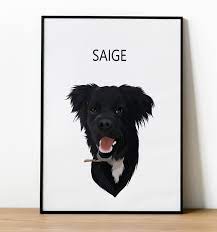 Personalised Pet Canvas Modern Pet Portraits Custom Pet Paintings From Photos Custom Pet Art Pet Portrait Paintings Custom Pet Art Custom Pet Painting