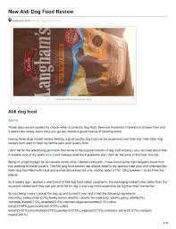 34 percent rice + barley brown rice. Mcfurrys Com New Aldi Dog Food Review