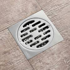 Square Stainless Steel Brushed Floor Drain Bathroom Toilet Kitchen Big Flow Drains Balcony Water Anti Odor Wire Strainer Drain Aliexpress