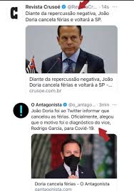 João doria, candidato ao governo de são paulo, fez 57 referências ao presidenciável jair doria só manifestou apoio a jair bolsonaro após a conclusão da apuração dos votos do primeiro turno. Foradoriaja Hashtag On Twitter