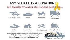 Since 2010, car donation foundation's vehicle donation programs have made contributions of more than $104 million to worthy charities that now include charities serving our disabled veterans. Donate A Car Salute Veterans