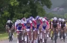 Stage one of the tour de france on saturday saw two big crashes take down several riders, one of which was caused when a spectator stuck out a sign too far into martin reportedly suffered road rash from the initial crash but was able to rejoin the race, while germany's jasha sutterlin had to withdraw. Movistar Tour De France Team Gifs Tenor