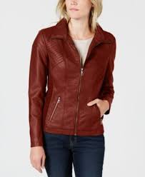 Petite Faux Leather Moto Jacket Created For Macy S Macys Com Faux Leather Moto Jacket Blazer Jackets For Women Leather Moto Jacket