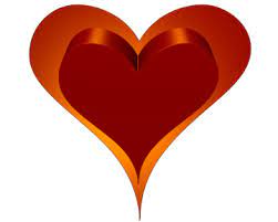 13959195541802823816heart 3d Double Red Orange Outside Heart Transparent Png 360 288 Transparent Background Valentine Heart Red Orange