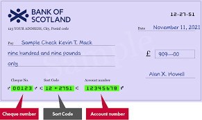 The first two digits are usually bank identifiers. Sort Code 122751 Of Bank Of Scotland Plc In Glasgow