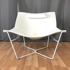 Ashwood with natural finish material:seat: David Weeks White Leather Semana Sling Chair For Habitat For Sale At 1stdibs