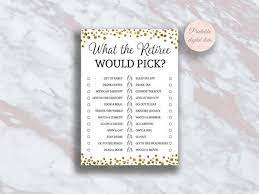 Challenge them to a trivia party! Retirement Party Games Who Knows The Retiree Best This Or Etsy Bridal Shower Games Engagement Party Games Retirement Parties