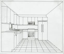 1 Point Perspective Kitchen Jpeg 3258 2718 Interior Design Sketchbook Interior Design Sketches Interior Sketch