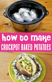 Crockpot Baked Potato Recipe So Easy In 2020 Crock Pot Baked Potatoes Easy Potato Recipes Crockpot Recipes Slow Cooker