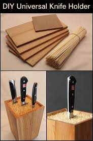 How To Make An Easy Universal Knife Holder Diy Projects For Everyone Knife Holder Knife Block Diy Diy Knife