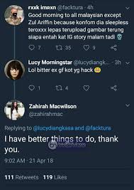 Hubungan kamal dan emma telah berakhir berikutan isu yang terpalit diantara kamal adli dan pelakon zahirah macwilson. Zahirah Macwilson Nafi Tuduhan Kononnya Dia Punca Akaun Instagram Zul Ariffin Digodam Iluminasi