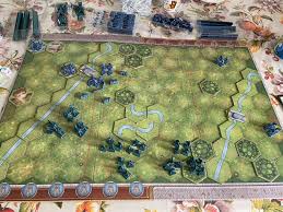 Preparing for my first game ever of Memoir' 44, using the solo rules system  of Stukajoe