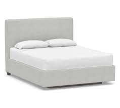 If you are not doing an upholstered footboard you add a face frame over the footer and skip adding a filler strip to the footboard area in step 3. Big Sur Upholstered Headboard With Footboard Storage Platform Bed California King Basketweave Slub As Upholstered Storage Bed Upholstered Storage Storage Bed