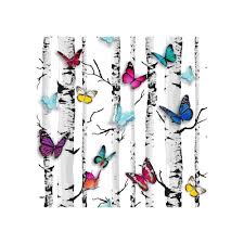 Emperors Garden Wallpaper White Multicoloured Butterfly Wallpaper Tree Wallpaper Feature Wallpaper