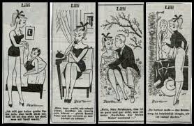 In 1952 Lilli Appeared In The German Newspaper Bild Zeitung The Comic Was Created By Reinhard Beuthien Lilli Was A Gorgeous Sau Barbie Retro Comic Cartoon