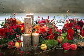 Herbstliches Rustikales Rot Hochzeit Herbst Blumendeko Hochzeit Herbst Herbsthochzeit