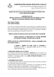 Responsables del pago del impuesto predial. Doc Modelo De Solicitud De Deduccion Impuesto Predial Al Adulto Mayor Jose Maria Pacori Cari Academia Edu