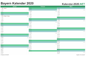 Januar nutzen, um mit mehr freier zeit ins jahr zu starten. Kalender 2020 Bayern