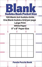A white paper format varies from one purpose to another. Blank Sudoku Book Pocket Size 100 Blank 4x4 Sudoku Grids One Blank Sudoku Grid Per Page Large Print White Paper 5 X 8 Paper Size Blank Sudoku Grids