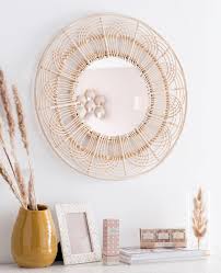 Miroir Rond En Rotin Ajoure D60 Maisons Du Monde En 2020 Miroir En Rotin Miroir Rond Miroir