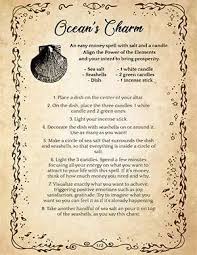 Ocean S Charm Elemental Money Drawing Spell With Sea Salt Recipe Money Spells Wiccan Spell Book Book Of Shadows