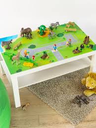 Spieltisch Fur Bauernhof Zoo Und Co Limmaland Kleben Spielen Leben Ikea Lack Coffee Table Playroom Decor Kids Furniture