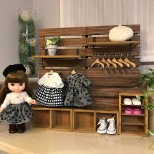 ソランちゃん ディスプレイ用クローゼット メルちゃん ハンガーラック フリマアプリ ラクマ 手作りクローゼット 人形の家具 メルちゃん 服 作り方