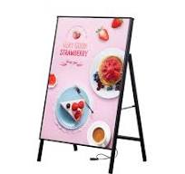Foska Office Good Quality Mobile LED Poster Frame Advertising Display  Advertising Poster LED Light Box for Office