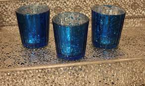 Thanks so much for watching. Pin By Angie Reyes On Wedding Decor Blue Mercury Tealight Candle Holders Mercury Glass