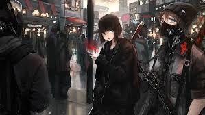 Check spelling or type a new query. Hd Wallpaper Anime Girls Gun Katana City Real People Group Of People Wallpaper Flare
