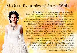 Enotes plot summaries cover all the significant action of snow this poem is a retelling of the fairy tale of snow white and the seven dwarfs, but the speaker editorializes in a great many parts, drawing attention. Modern Examples Of Snow White Snow White Disney Films Disney Version