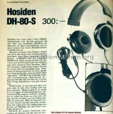 Hosiden (ホシデン株式会社, hoshiden kabushiki kaisha) (tyo: Stereo Headphones Dh 80 S Speaker P Hosiden Osaka Build
